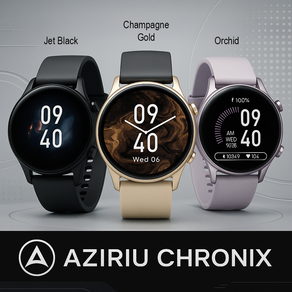 Aziriu Chronix – Premium Smartwatch with Voice Calling, AMOLED Display & Fitness Tracking