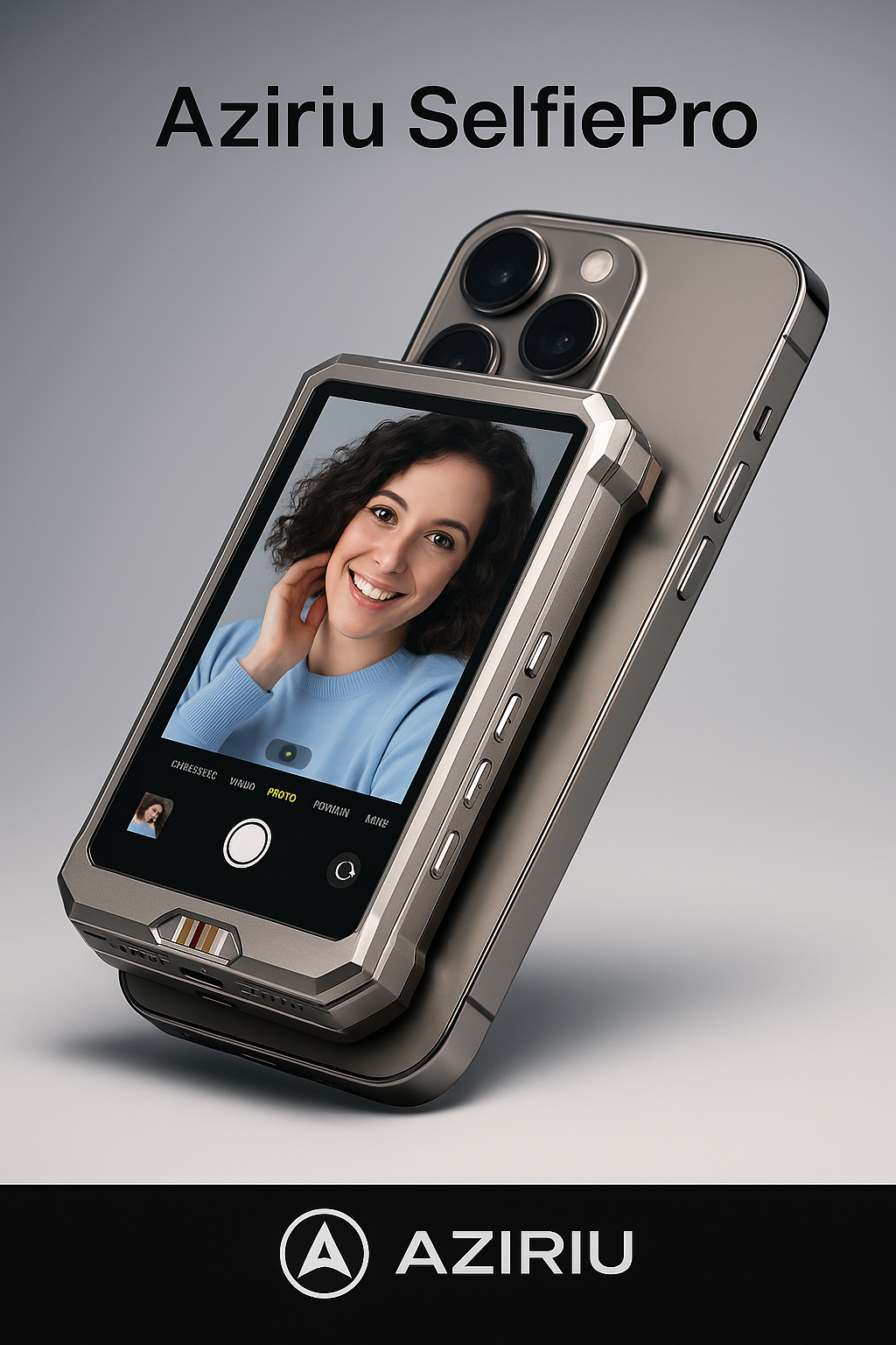 Aziriu SelfiePro – Premium Selfie Accessory with Magnetic Mount, High-Quality Photos, and Video Calls | Portable and Stylish Design