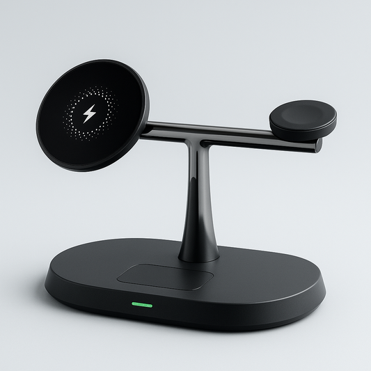 Aziriu TrinityCharge – 3-in-1 Magnetic Charging Dock for Cell Phone, Watch and Headphones | Wireless Charger 100W